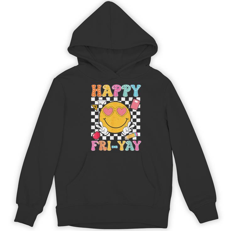 Happy Fri-Yay Groovy Teacher Friday Weekend Fri Yay Women's Hoodie, novelty gifts, funny gifts