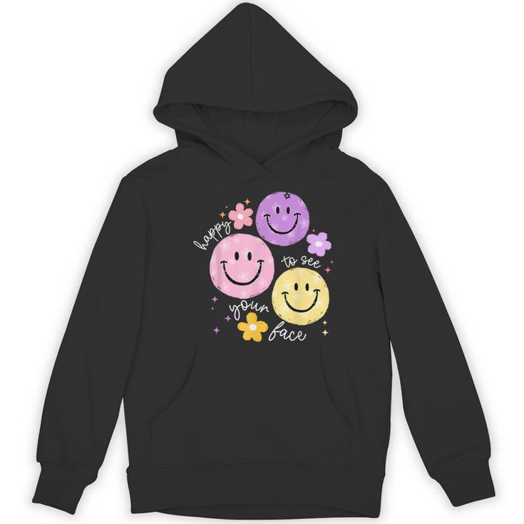 Happy To See Your Face Teacher Flower Back To School Women's Hoodie, novelty gifts, funny gifts