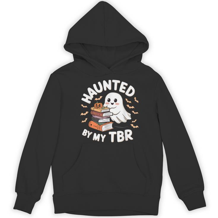 Haunted By My TBR Cute Ghost Book Reading Teacher Halloween Women's Hoodie, novelty gifts, funny gifts