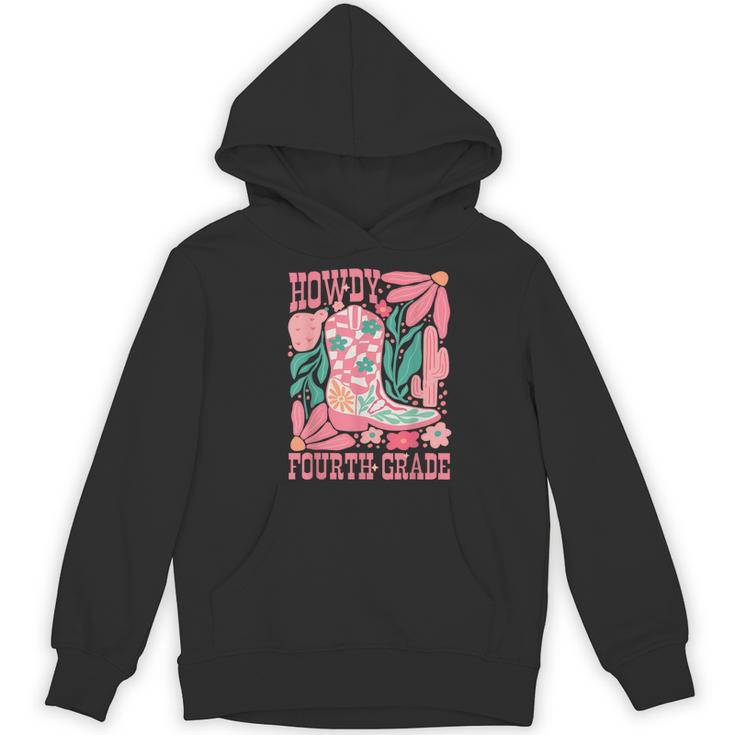 Howdy Fourth Grade Western 4th Grade Teacher Cowboy Cowgirl Women's Hoodie, novelty gifts, funny gifts