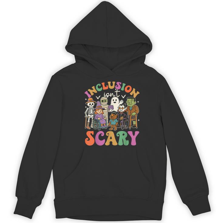 Inclusion Isnt Scary Halloween Skeleton Ghost Sped Teacher Women's Hoodie, novelty gifts, funny gifts Inclusion Isnt Scary Halloween Skeleton Ghost Sped Teacher Women's Hoodie, novelty gifts, funny gifts