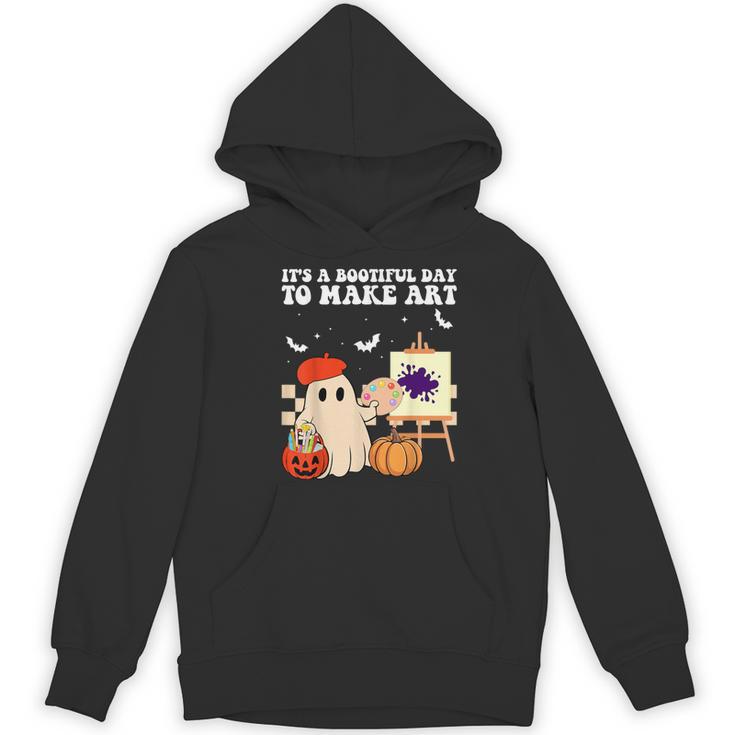 It's A Bootiful Day To Make Art Groovy Art Teacher Halloween Women's Hoodie, novelty gifts, funny gifts