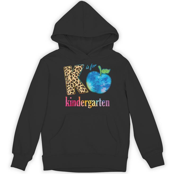 K Is For Kindergarten Teacher Tie Dye Back To School Kinder For Men Women Girls Kids Women's Hoodie, novelty gifts, funny gifts K Is For Kindergarten Teacher Tie Dye Back To School Kinder For Men Women Girls Kids Women's Hoodie, novelty gifts, funny gifts