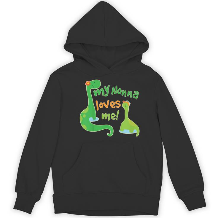 Kids My Nonna Loves Me Dinosaur Grandson Women's Hoodie, novelty gifts, funny gifts