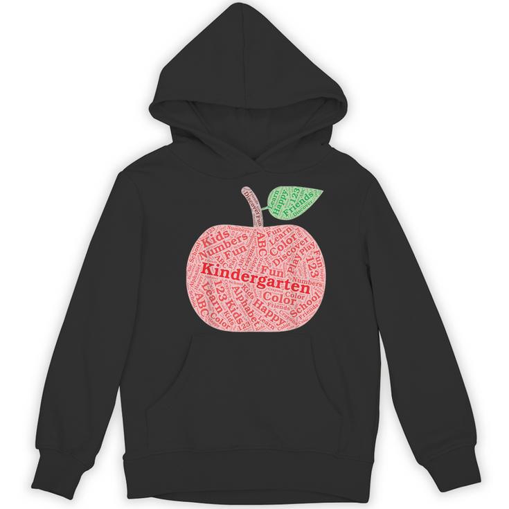 Kindergarten Apple Word Art For Teachers & Students Women's Hoodie, novelty gifts, funny gifts Kindergarten Apple Word Art For Teachers & Students Women's Hoodie, novelty gifts, funny gifts