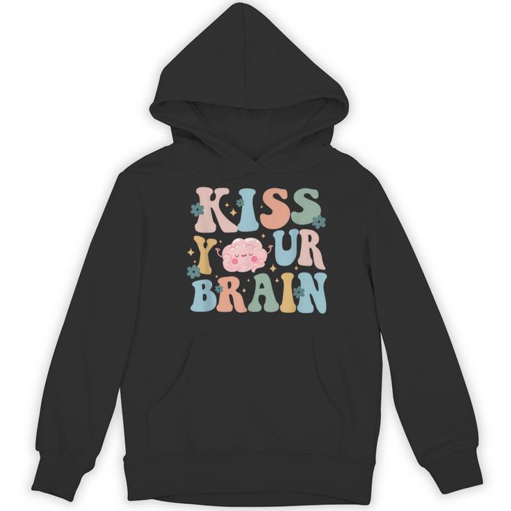 Kiss Your Brain Teacher Inspire Educate Groovy Retro Vintage Women's Hoodie, novelty gifts, funny gifts Kiss Your Brain Teacher Inspire Educate Groovy Retro Vintage Women's Hoodie, novelty gifts, funny gifts
