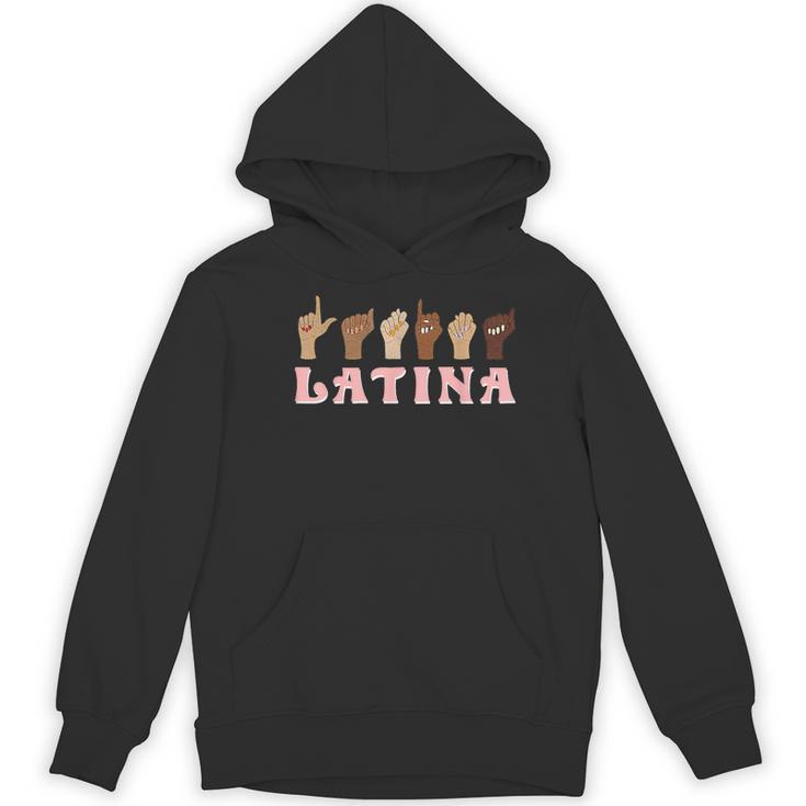 Latina ASL American Sign Language Latina Power ASL Teacher Women's Hoodie, novelty gifts, funny gifts Latina ASL American Sign Language Latina Power ASL Teacher Women's Hoodie, novelty gifts, funny gifts