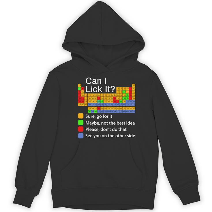 Can I Lick It Periodic Table Chemistry Teachers Women's Hoodie, novelty gifts, funny gifts