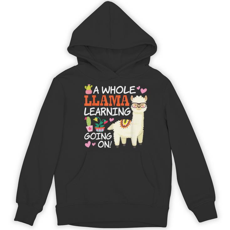 Llama Learning T Shirt Teachers Students Alpaca Lovers Women's Hoodie, novelty gifts, funny gifts