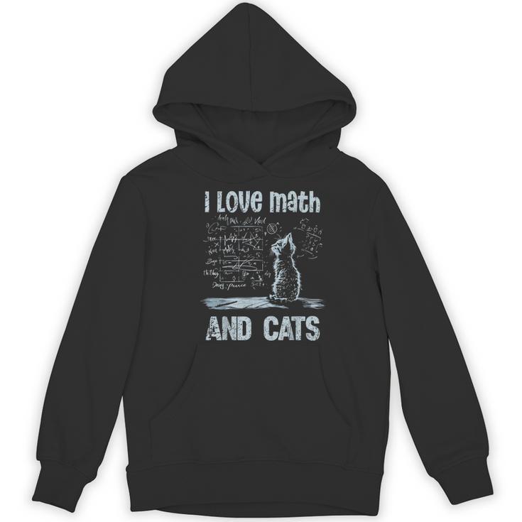 I Love Math And Cats Cat Lover Science Teacher Student Women's Hoodie, novelty gifts, funny gifts
