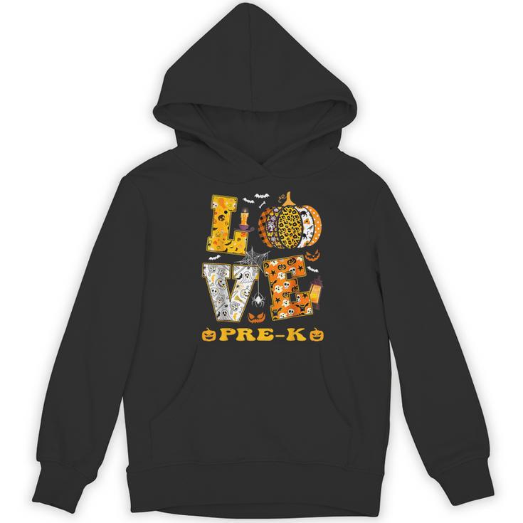 LOVE Pre-K Pumpkin Teacher Student Halloween Costume Women's Hoodie, novelty gifts, funny gifts
