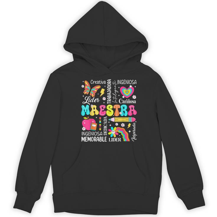 Maestra Spanish Teacher Back To School Maestra De Espanol Women's Hoodie, novelty gifts, funny gifts