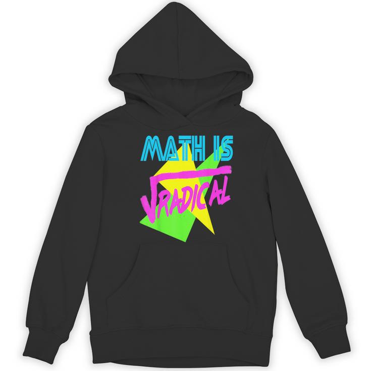 Math Is Radical Retro 80s Vintage Algebra Teacher Women's Hoodie, novelty gifts, funny gifts