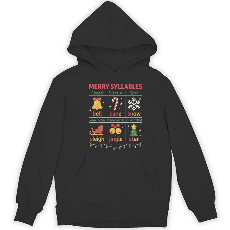 Merry Syllables Teacher Christmas Educational Kids Women's Hoodie, novelty gifts, funny gifts Merry Syllables Teacher Christmas Educational Kids Women's Hoodie, novelty gifts, funny gifts
