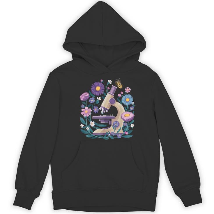 Microscope Flower Butterfly Biology Science Teacher Student Women's Hoodie, novelty gifts, funny gifts Microscope Flower Butterfly Biology Science Teacher Student Women's Hoodie, novelty gifts, funny gifts