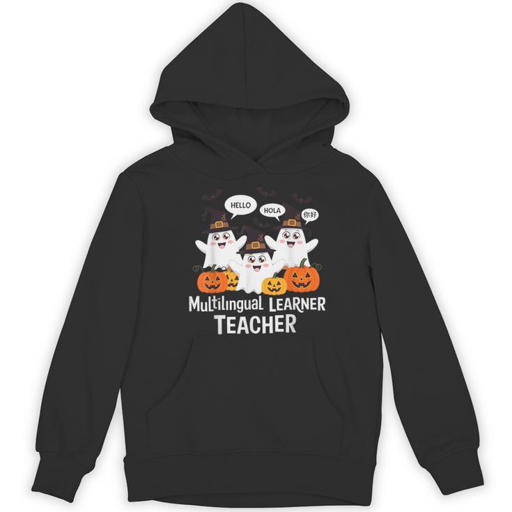 Multilingual Learner Teacher Spooky Halloween ESL Teacher Women's Hoodie, novelty gifts, funny gifts