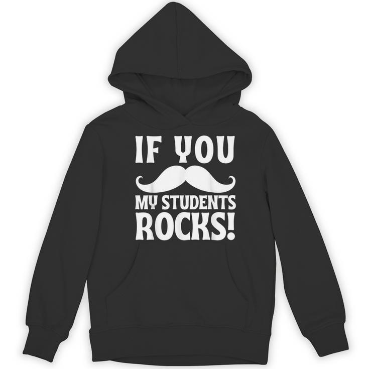 If You Mustache My Students Rock Teacher Mustache Women's Hoodie, novelty gifts, funny gifts
