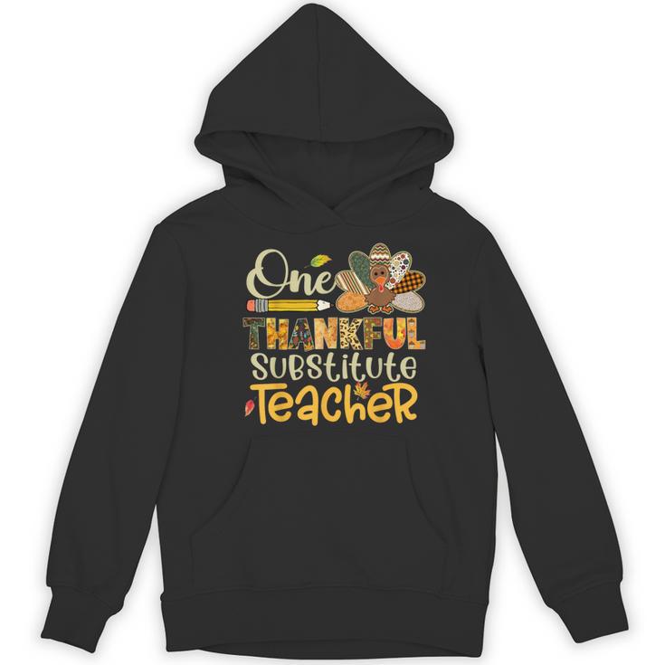 One Thankful Substitute Teacher Turkey Leopard Thanksgiving For Men Women Women's Hoodie, novelty gifts, funny gifts One Thankful Substitute Teacher Turkey Leopard Thanksgiving For Men Women Women's Hoodie, novelty gifts, funny gifts