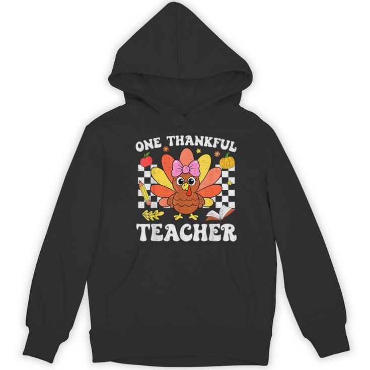 One Thankful Teacher Turkey Thanksgiving Teaching Women's Hoodie, novelty gifts, funny gifts