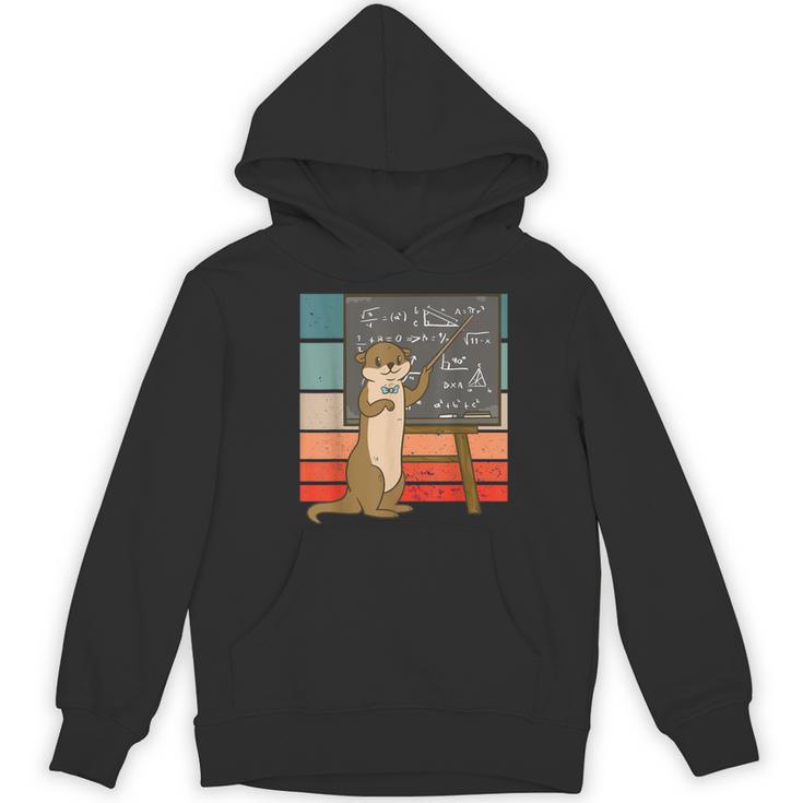Otter Professor Teacher Teaching Maths Mathematics Women's Hoodie, novelty gifts, funny gifts