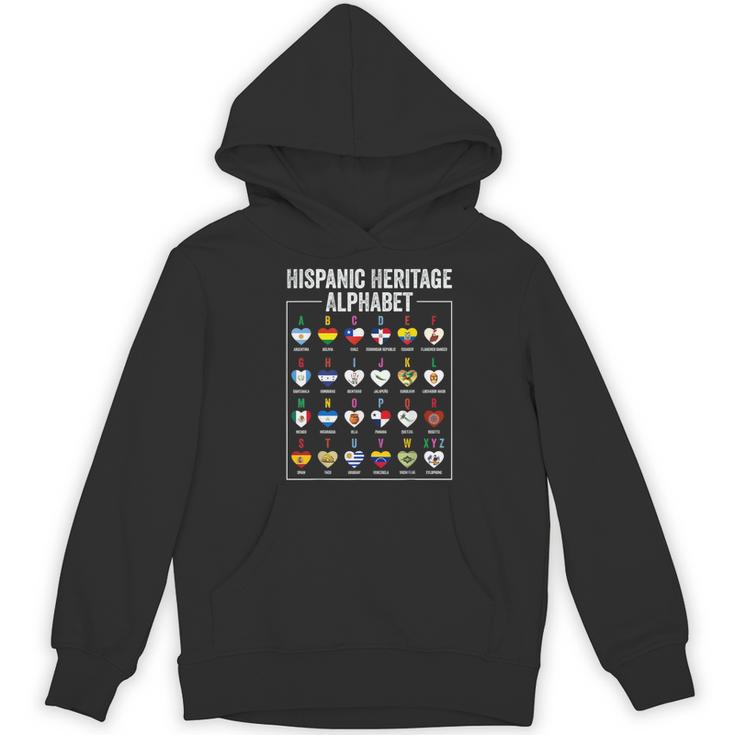 Hispanic Flags Alphabet Hearts Latin Heritage For Teacher Women's Hoodie, novelty gifts, funny gifts Hispanic Flags Alphabet Hearts Latin Heritage For Teacher Women's Hoodie, novelty gifts, funny gifts