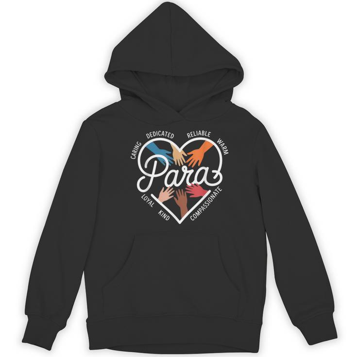 Para Heart Paraprofessional Teacher Paraeducator Women's Hoodie, novelty gifts, funny gifts