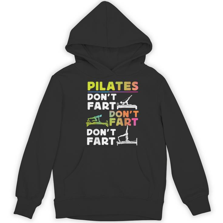 Pilates Instructor Teacher Watercolor Pilates Don't Fart Men Women Kids Women's Hoodie, novelty gifts, funny gifts
