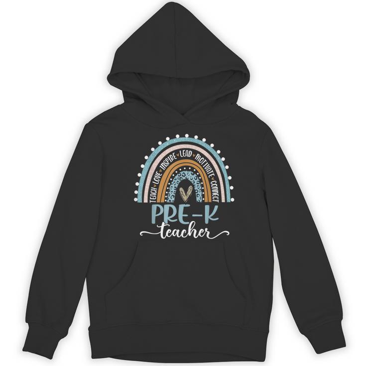 Pre-K Teacher Leopard Boho Rainbow Back To School Women's Hoodie, novelty gifts, funny gifts Pre-K Teacher Leopard Boho Rainbow Back To School Women's Hoodie, novelty gifts, funny gifts