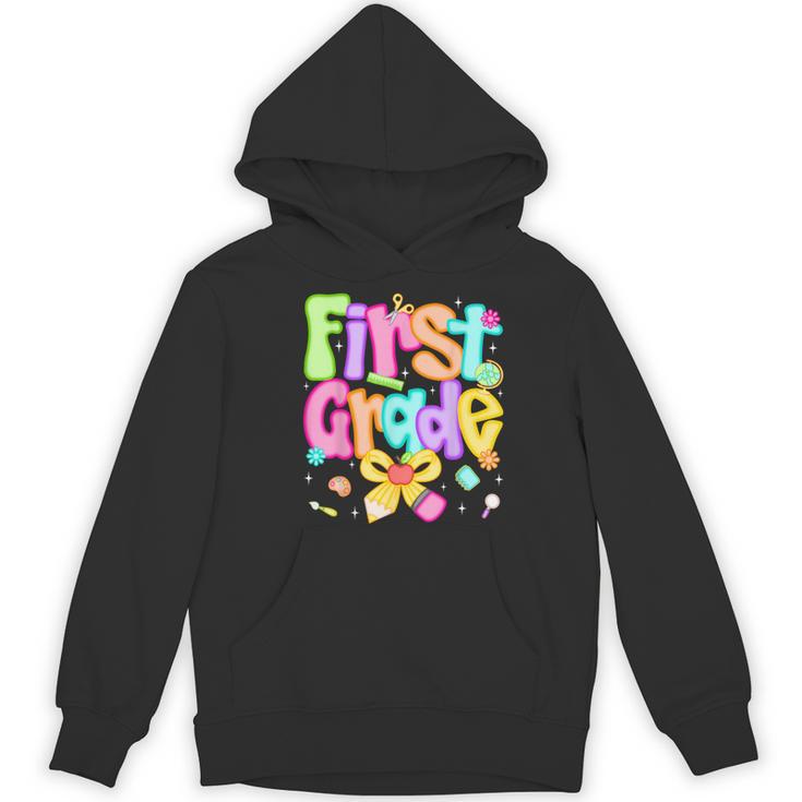 Preppy First Grade Back To School 1st Grade Teacher Girl Kid Women's Hoodie, novelty gifts, funny gifts Preppy First Grade Back To School 1st Grade Teacher Girl Kid Women's Hoodie, novelty gifts, funny gifts