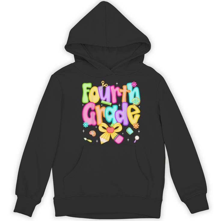 Preppy Fourth Grade Back To School 4th Grade Teacher Girls Women's Hoodie, novelty gifts, funny gifts Preppy Fourth Grade Back To School 4th Grade Teacher Girls Women's Hoodie, novelty gifts, funny gifts