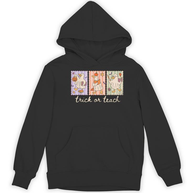 Preppy Goose Teacher Trick Or Teach Halloween Teacher Goose Women's Hoodie, novelty gifts, funny gifts Preppy Goose Teacher Trick Or Teach Halloween Teacher Goose Women's Hoodie, novelty gifts, funny gifts
