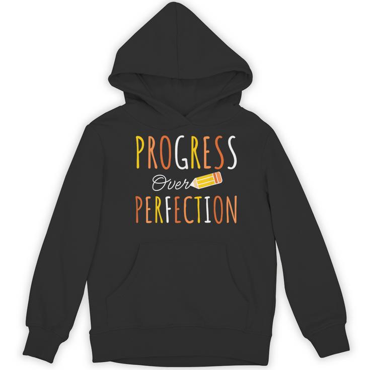 Progress Over Perfection Teacher Pencil Back-To-School Women's Hoodie, novelty gifts, funny gifts Progress Over Perfection Teacher Pencil Back-To-School Women's Hoodie, novelty gifts, funny gifts