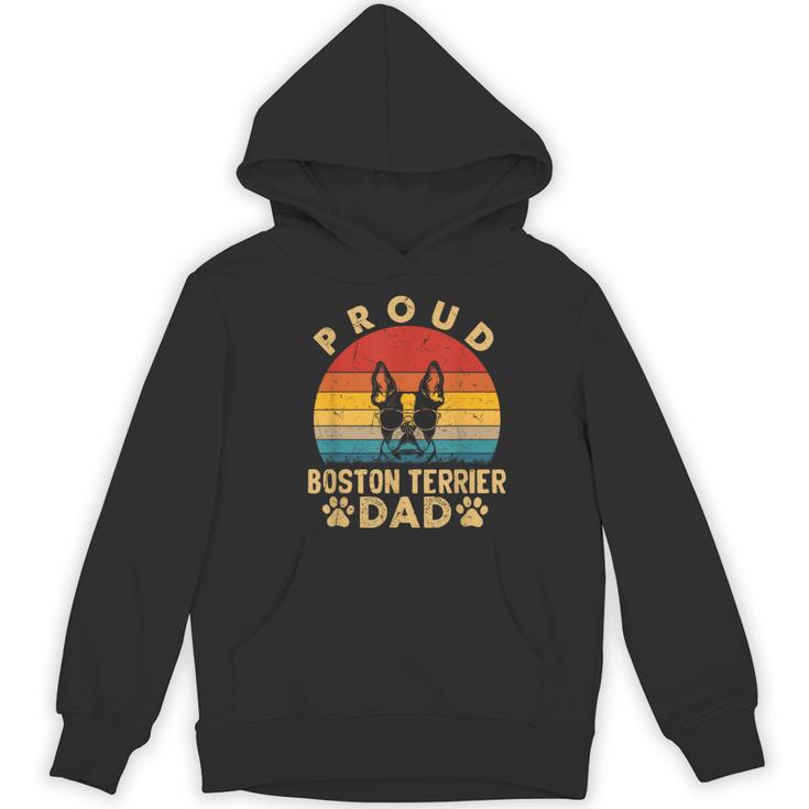 Proud Boston Terrier Dad Dog Owner Fathers Day Men Women Kids Women's Hoodie, novelty gifts, funny gifts