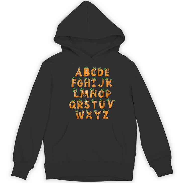 Pumpkin ABC Halloween Alphabet Costume School Teacher Kids Women's Hoodie, novelty gifts, funny gifts