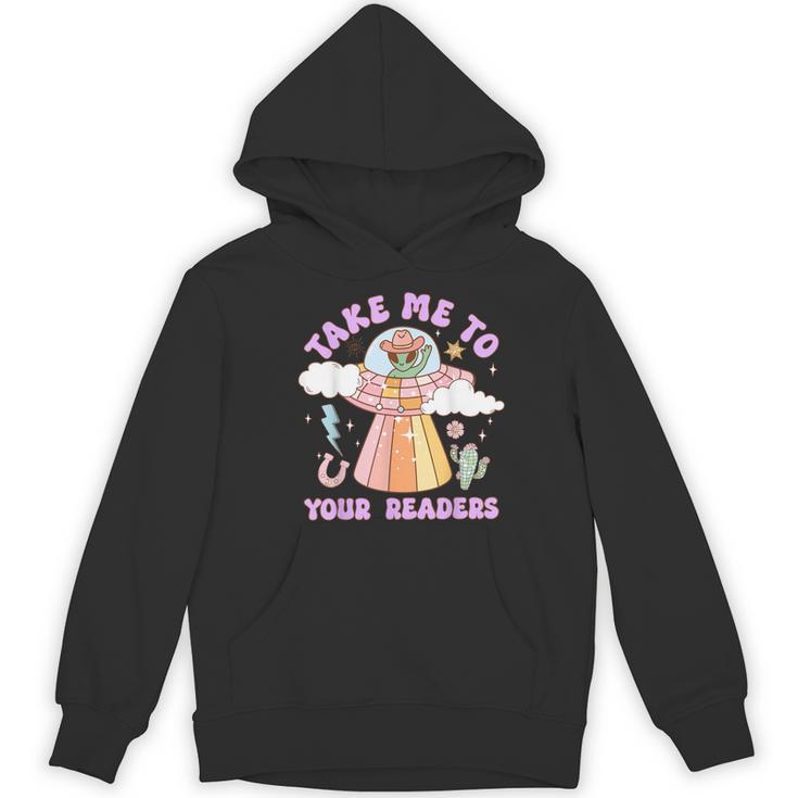Take Me To Your Readers Alien Teacher Halloween Literacy Women's Hoodie, novelty gifts, funny gifts Take Me To Your Readers Alien Teacher Halloween Literacy Women's Hoodie, novelty gifts, funny gifts