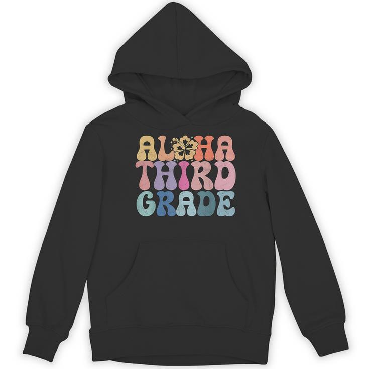 Retro Aloha Third Grade Teacher Summer Vacation Beach Hawaii Women's Hoodie, novelty gifts, funny gifts
