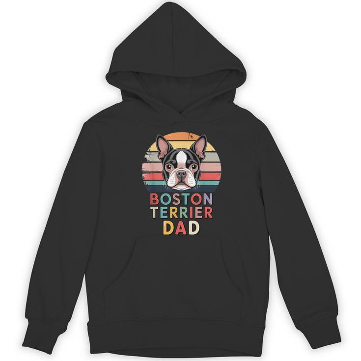 Retro Boston Terrier Dad Women's Hoodie, novelty gifts, funny gifts
