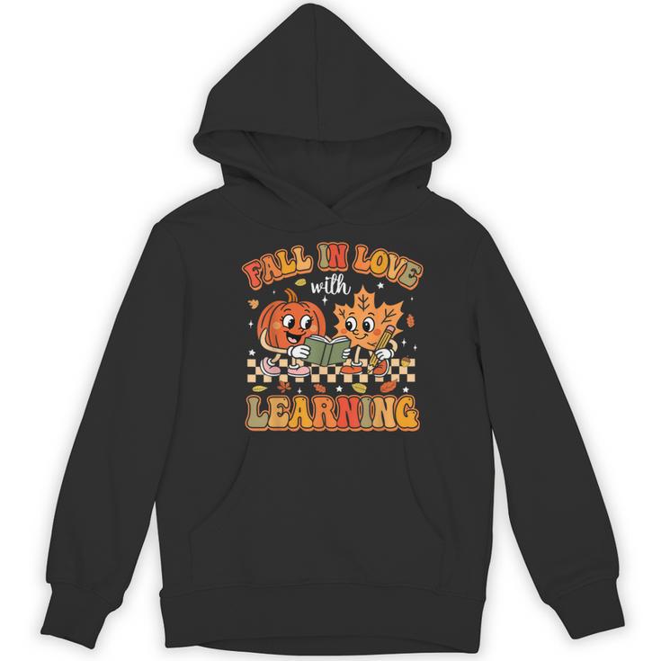 Retro Fall In Love With Learning Autumn Pumpkin Teachers Women's Hoodie, novelty gifts, funny gifts Retro Fall In Love With Learning Autumn Pumpkin Teachers Women's Hoodie, novelty gifts, funny gifts