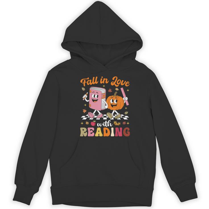 Retro Fall In Love With Learning Pumpkin Autumn Teacher Women's Hoodie, novelty gifts, funny gifts