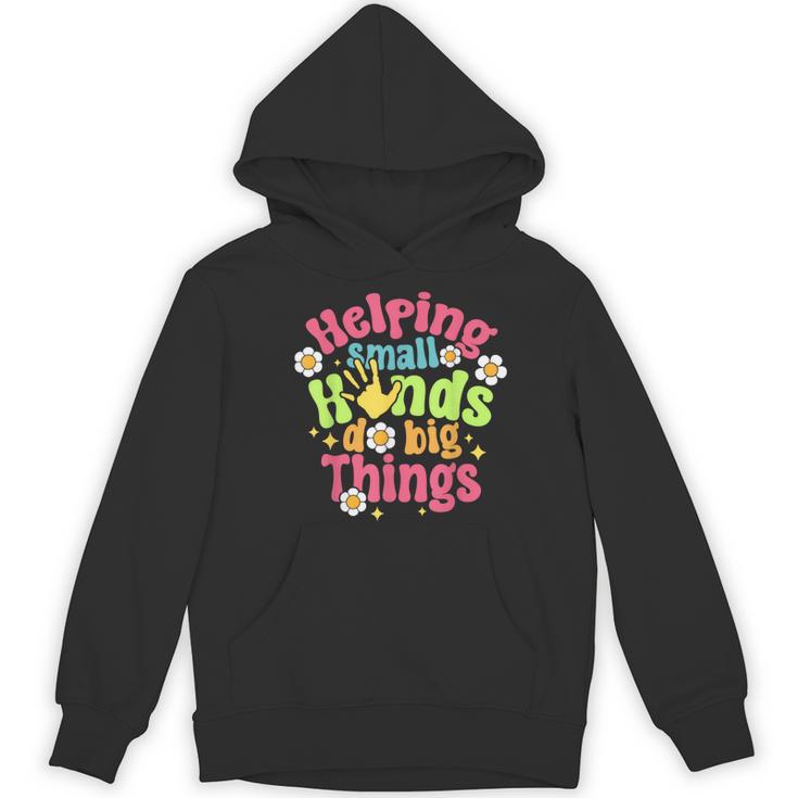 Retro Helping Small Hands Do Big Things Teacher Appreciation For Men Women Women's Hoodie, novelty gifts, funny gifts Retro Helping Small Hands Do Big Things Teacher Appreciation For Men Women Women's Hoodie, novelty gifts, funny gifts