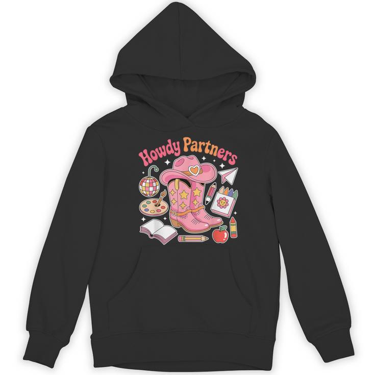 Retro Howdy Partners Cowgirl Cowboy Teacher Back To School Women's Hoodie, novelty gifts, funny gifts Retro Howdy Partners Cowgirl Cowboy Teacher Back To School Women's Hoodie, novelty gifts, funny gifts