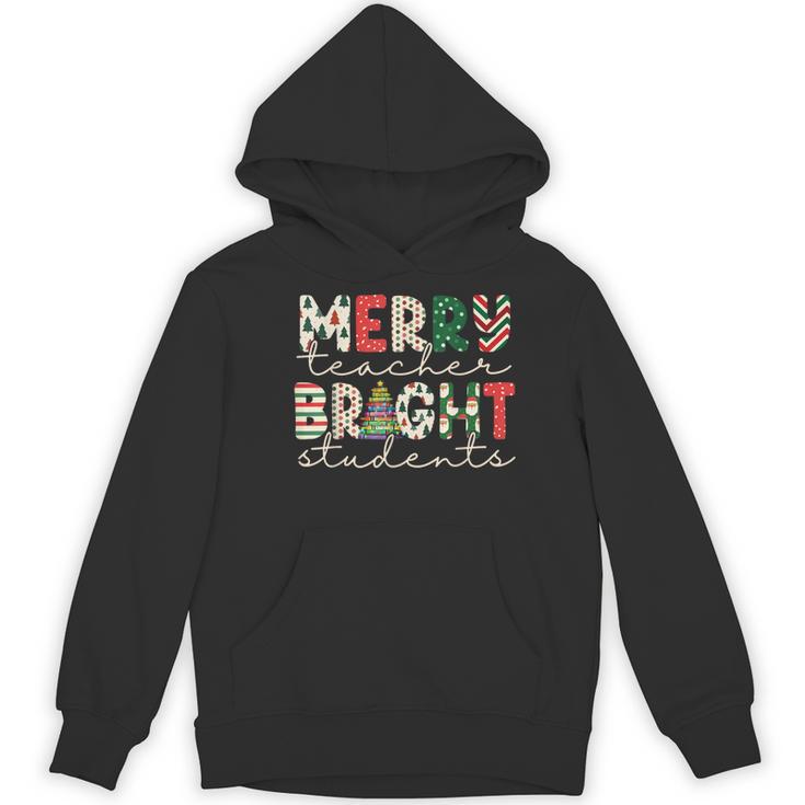 Retro Merry Teacher Bright Students Christmas Teacher Women's Hoodie, novelty gifts, funny gifts