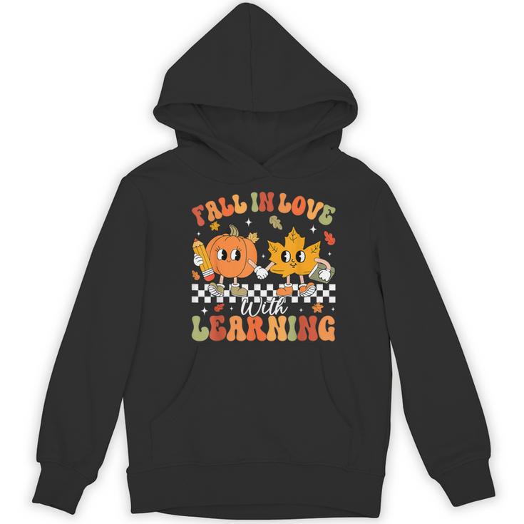 Retro Pumpkin Fall In Love With Learning Autumn Teacher Women's Hoodie, novelty gifts, funny gifts Retro Pumpkin Fall In Love With Learning Autumn Teacher Women's Hoodie, novelty gifts, funny gifts