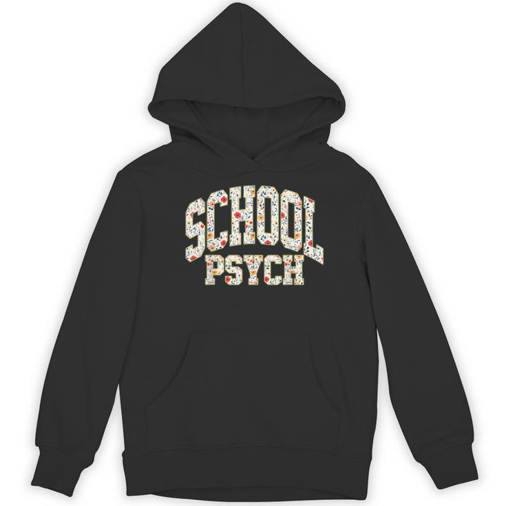 Retro Wildflower School Psych Teacher School Psychologist Women's Hoodie, novelty gifts, funny gifts