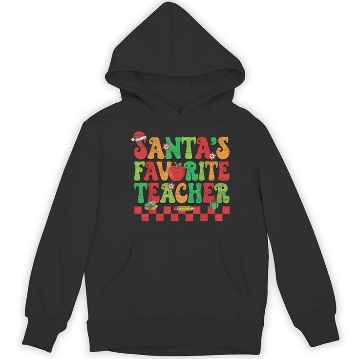 Santas Favorite Teacher Retro Groovy Christmas Xmas Women Women's Hoodie, novelty gifts, funny gifts Santas Favorite Teacher Retro Groovy Christmas Xmas Women Women's Hoodie, novelty gifts, funny gifts
