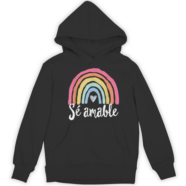 Sé Amable Spanish Bilingual Teacher Be Kind Boho Rainbow Women's Hoodie, novelty gifts, funny gifts Sé Amable Spanish Bilingual Teacher Be Kind Boho Rainbow Women's Hoodie, novelty gifts, funny gifts