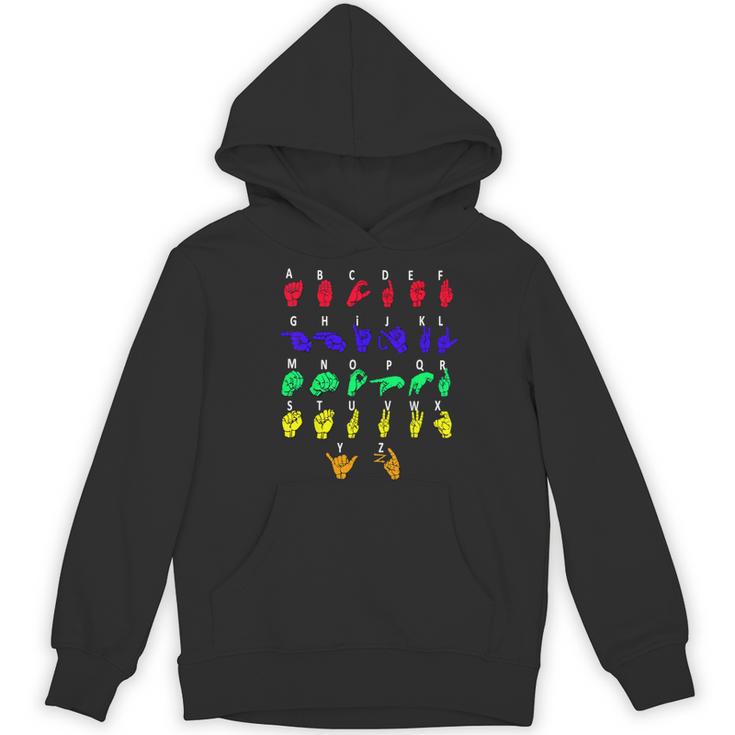 Sign Language Alphabet For ASL Interpreter Deaf Teacher Stud For Men Women Girls Kids Women's Hoodie, novelty gifts, funny gifts