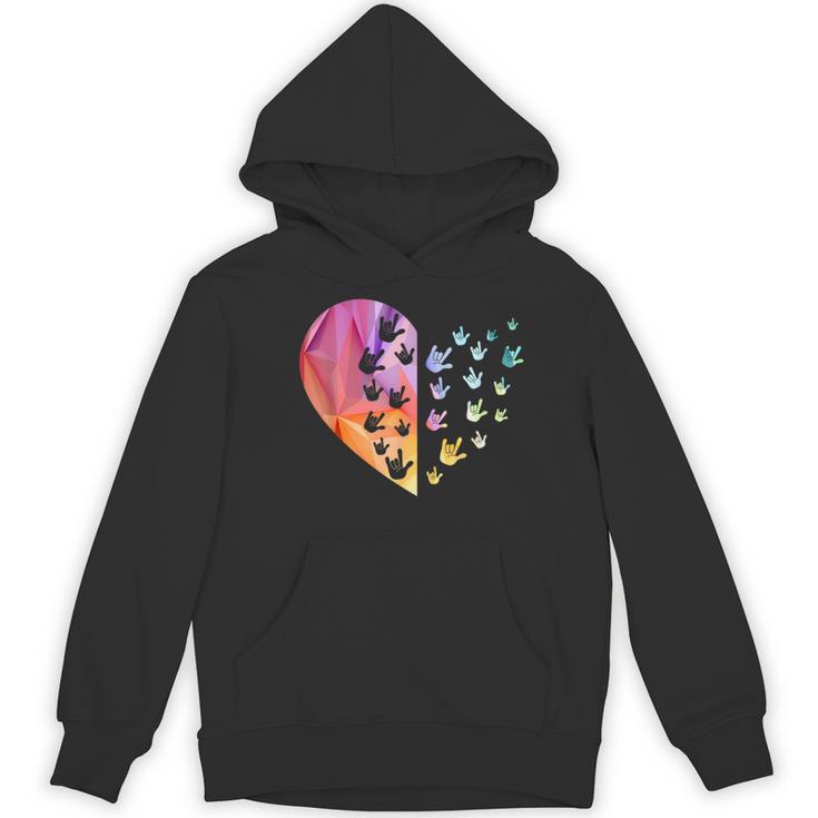 Sign Language Heart ASL For Deaf Teacher Women's Hoodie, novelty gifts, funny gifts Sign Language Heart ASL For Deaf Teacher Women's Hoodie, novelty gifts, funny gifts