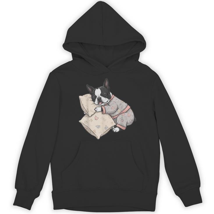 Sleepy Boston Terrier Pajama Men Women Kids Women's Hoodie, novelty gifts, funny gifts