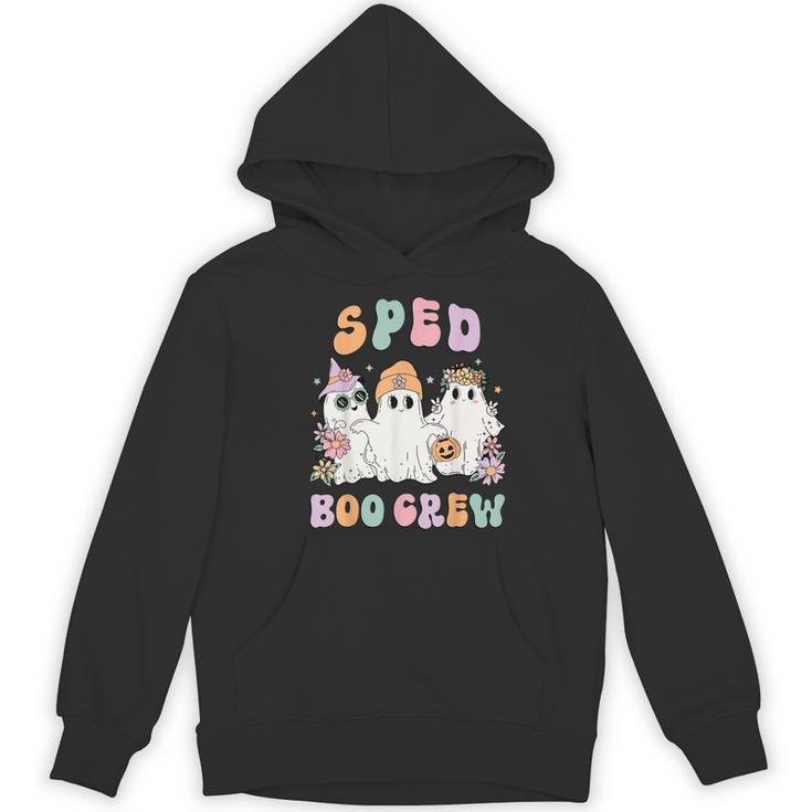 SPED Boo Crew Halloween Floral Ghost Special Ed SPED Teacher For Men Women Kids Women's Hoodie, novelty gifts, funny gifts